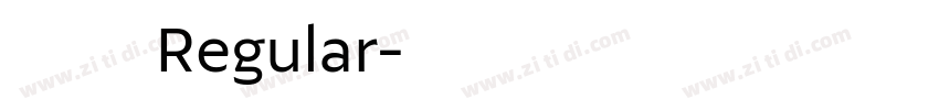 无界黑 Regular字体转换